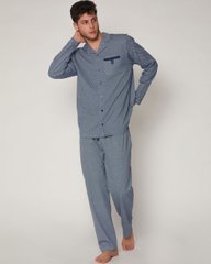 Классическая мужская пижама из хлопка с длинным рукавом Admas - 1